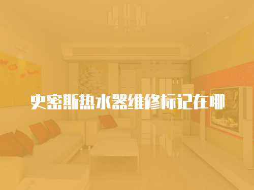 史密斯熱水器維修標記在哪