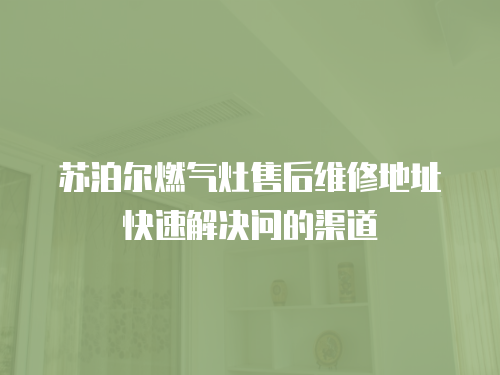 蘇泊爾燃?xì)庠钍酆缶S修地址快速解決問的渠道