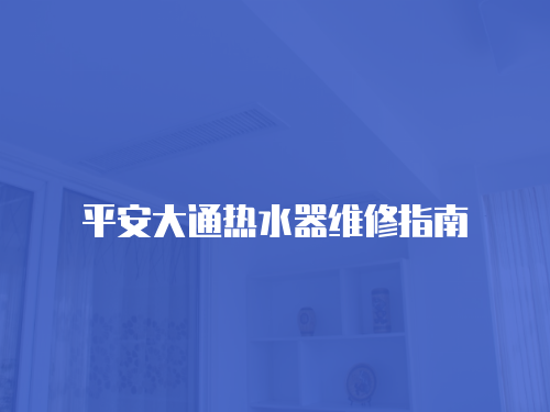 平安大通熱水器維修指南