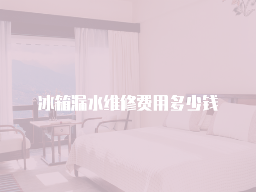 冰箱漏水維修費用多少錢