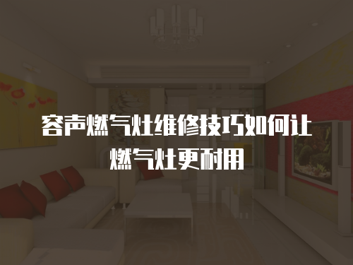 容聲燃氣灶維修技巧如何讓燃氣灶更耐用