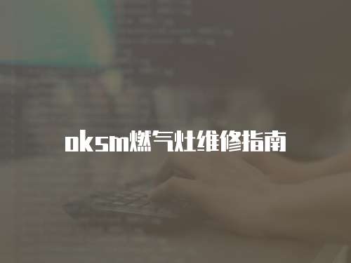 oksm燃氣灶維修指南