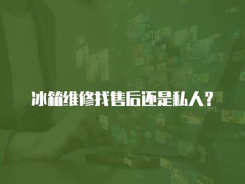 冰箱維修找售后還是私人？