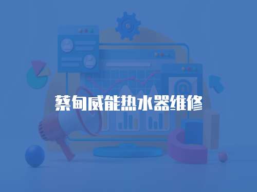 蔡甸威能熱水器維修