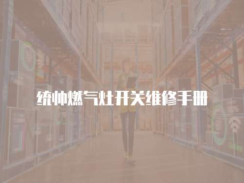  統帥燃氣灶開關維修手冊