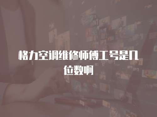格力空調維修師傅工號是幾位數啊