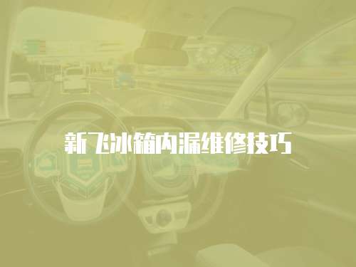 新飛冰箱內漏維修技巧
