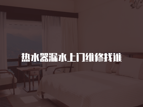 熱水器漏水上門維修找誰