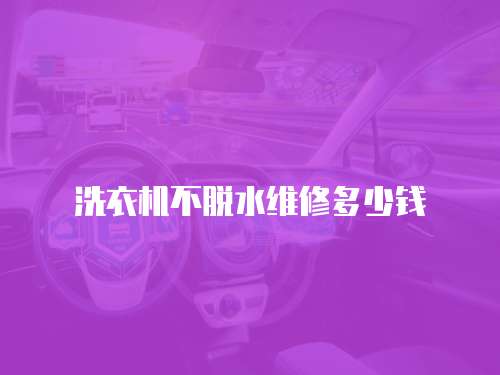 洗衣機不脫水維修多少錢