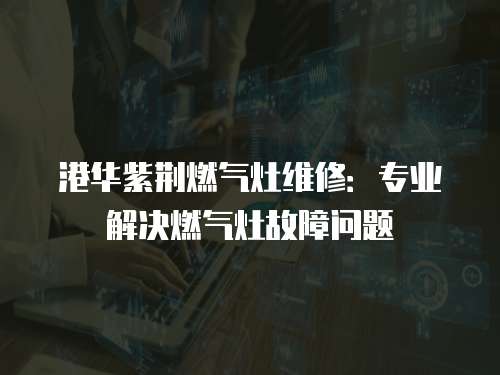 港華紫荊燃氣灶維修：專業解決燃氣灶故障問題