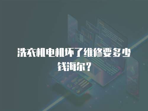 洗衣機電機壞了維修要多少錢海爾？