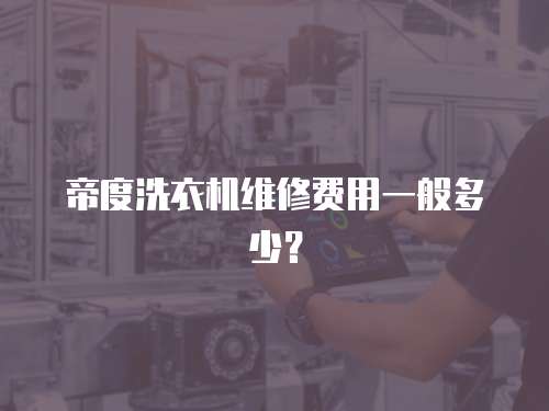 帝度洗衣機維修費用一般多少？