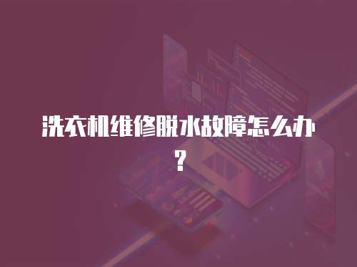 洗衣機(jī)維修脫水故障怎么辦？