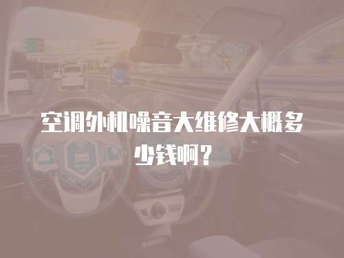 空調(diào)外機(jī)噪音大維修大概多少錢啊？