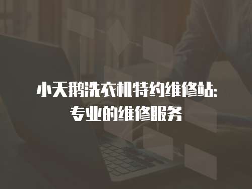 小天鵝洗衣機特約維修站：專業的維修服務