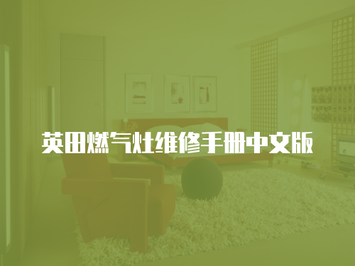 英田燃?xì)庠罹S修手冊中文版