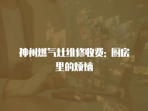 神州燃氣灶維修收費: 廚房里的煩惱
