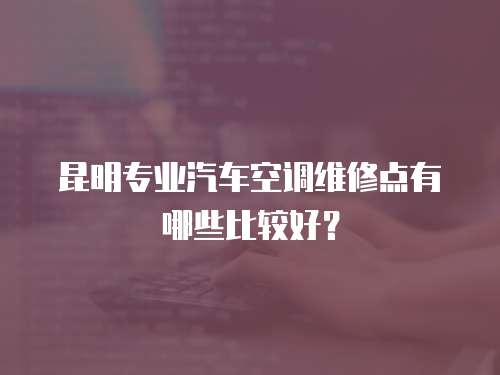 昆明專業汽車空調維修點有哪些比較好？