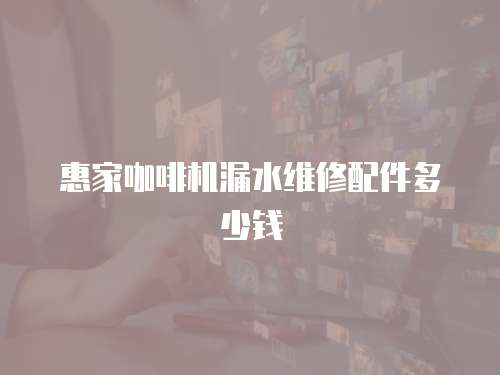 惠家咖啡機漏水維修配件多少錢