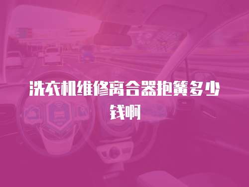 洗衣機維修離合器抱簧多少錢啊