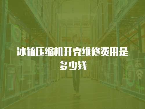 冰箱壓縮機開殼維修費用是多少錢