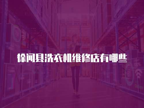 徐聞縣洗衣機維修店有哪些