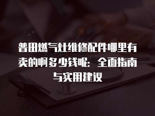 普田燃氣灶維修配件哪里有賣的啊多少錢呢：全面指南與實用建議