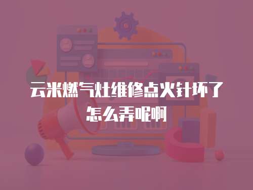 云米燃氣灶維修點火針壞了怎么弄呢啊