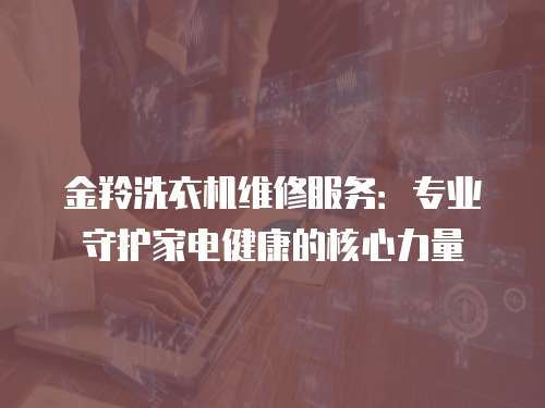金羚洗衣機維修服務：專業守護家電健康的核心力量