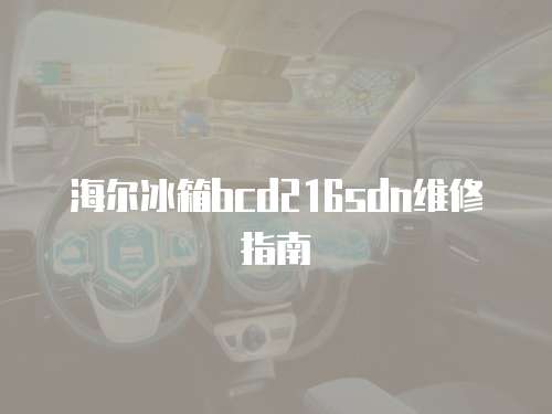 海爾冰箱bcd216sdn維修指南