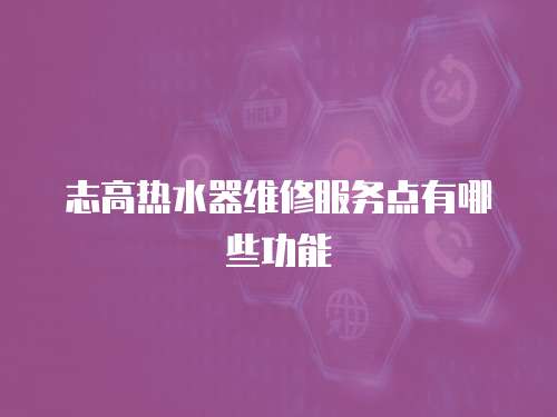 志高熱水器維修服務(wù)點(diǎn)有哪些功能