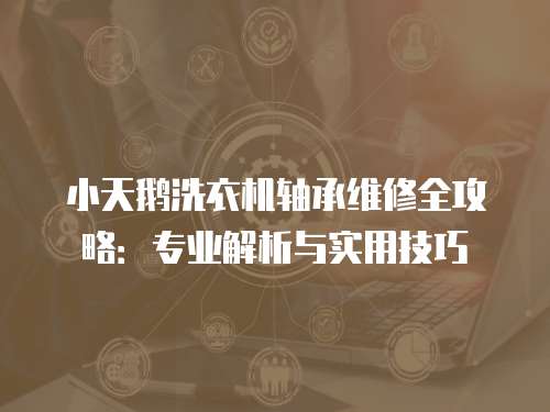 小天鵝洗衣機(jī)軸承維修全攻略：專(zhuān)業(yè)解析與實(shí)用技巧