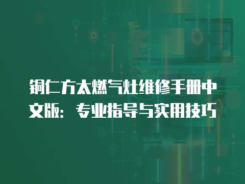 銅仁方太燃?xì)庠罹S修手冊(cè)中文版：專業(yè)指導(dǎo)與實(shí)用技巧